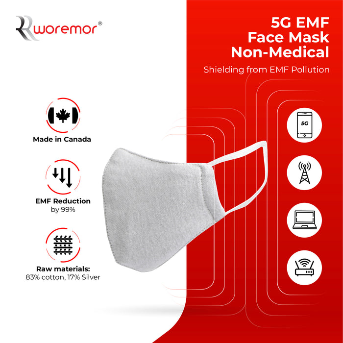 WOREMOR 5G EMF Protection Non-Medical Face Mask