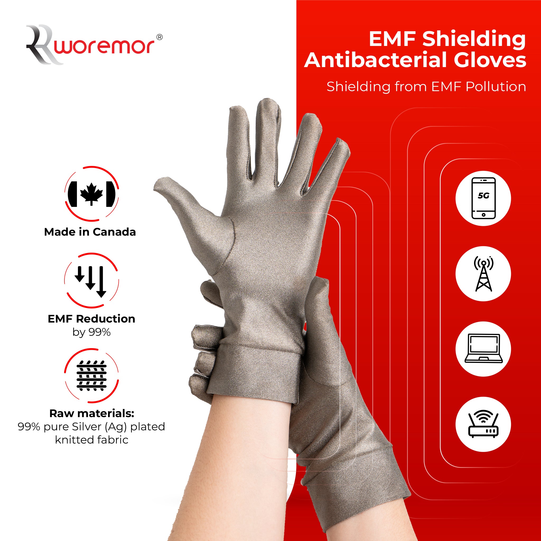 WOREMOR® Silver Antibacterial Gloves