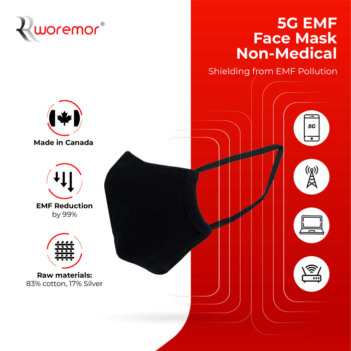 WOREMOR 5G EMF Protection Non-Medical Face Mask