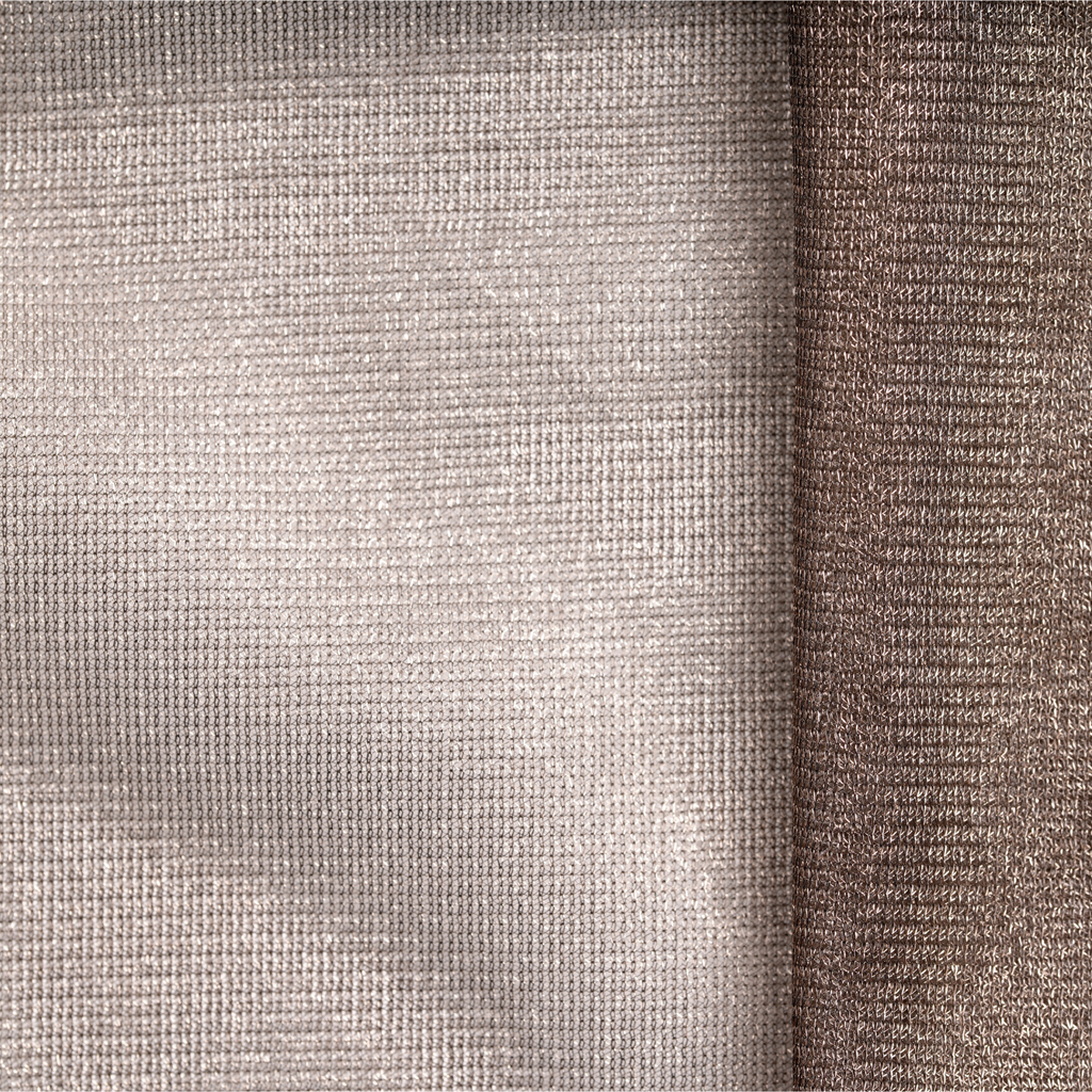 WOREMOR tullx silver nylon fabric shown folded to display flexibility and lightweight quality